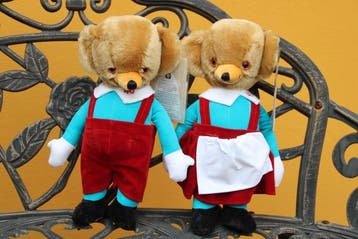 Merrythought: Teddybeer Mr & Mrs. Twisty Cheeky - Teddybeer