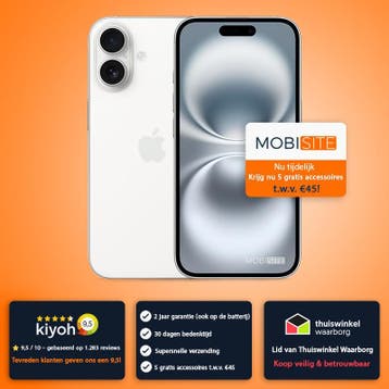iPhone 16 128 GB - 4 Gratis Accessoires – Accu tot 100%