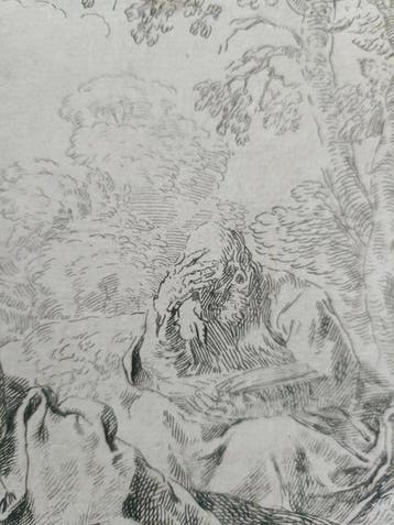 Simone Cantarini (1612-1648), da - Sacra Famiglia con San