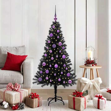 vidaXL Kerstboom Zwart 150 cm PVC, Verzenden