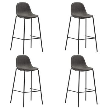 vidaXL Barstoelen 4 st stof donkergrijs, Verzenden, Nieuw