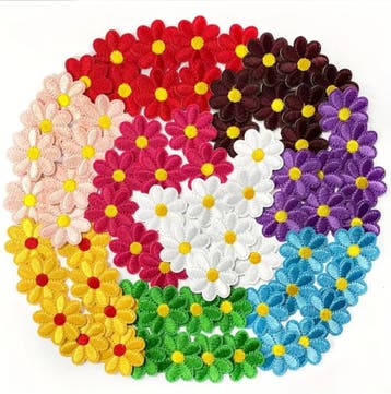 Embleem - 9 stuks - bloemen - mix - 3.5 x 3.5 cmapplicati..., Verzenden, Nieuw, Overige typen