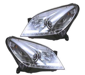 Phares Daylight Pour Opel Astra H 04-09 Fond Chromé, Verzenden