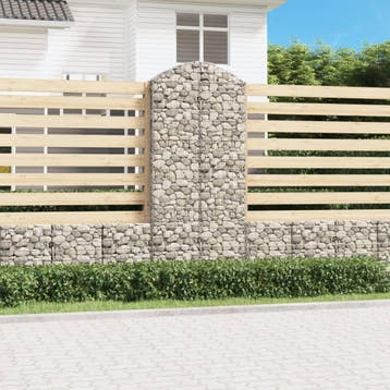 vidaXL Schanskorf gewelfd 100x30x220/240 cm gegalvaniseerd, Verzenden, Nieuw