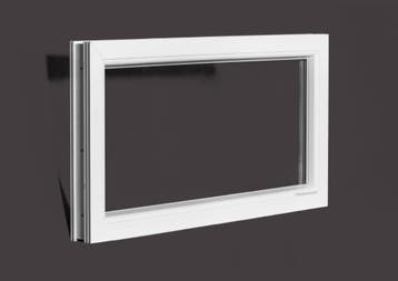PVC raam vast b100xh50 cm Wit, Gevelraam of Ruit, Minder dan 80 cm, 80 tot 120 cm, Nieuw