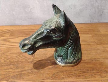 Flessenopener - Tête de cheval - Metaal - Paardenhoofd, Antiquités & Art