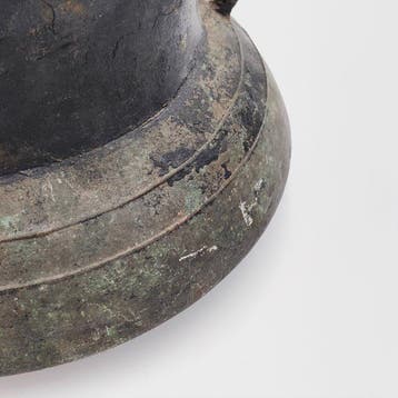 Oud-Indochinese Brons Levensgrote ronde pot met deksel - 195