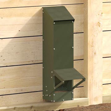 vidaXL Kippenvoerbak Olijf Groen 13 x 12 x 51 cm Koudgewalst, Verzenden