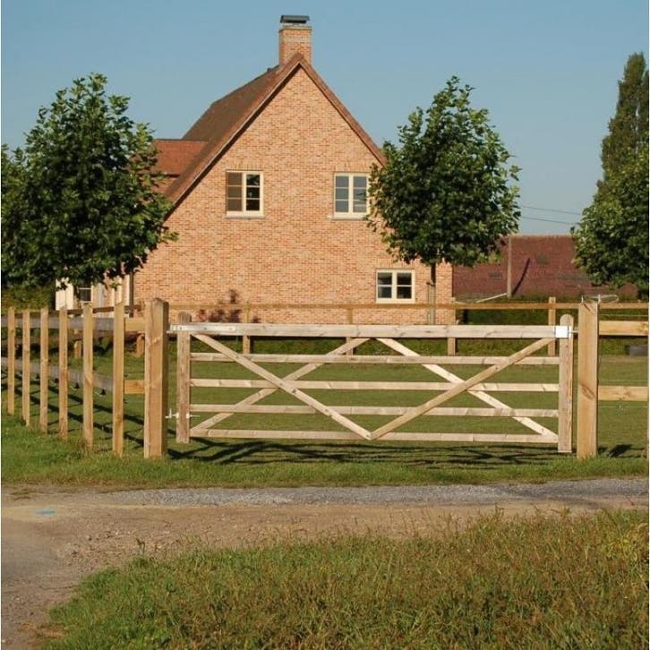 Weidepoort weidehekken in hout - model new paddock eik -, Animaux & Accessoires, Box & Pâturages