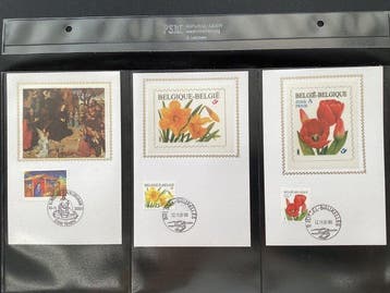 België - Partij MK met zijde 203 stuks in DAVO album, Postzegels en Munten, Gestempeld