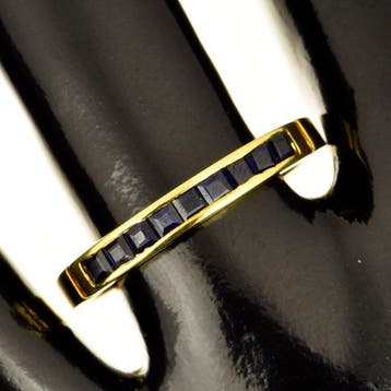 Ring - 18 karaat Geel goud Saffier