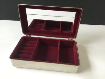 XL-met luxe bordeaux fluwelen binnenkant - Sieradendoos -