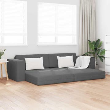 vidaXL Slaapbank / zetel Donkergrijs 245 x 78 x 77 cm Stof, Huis en Inrichting, Zetels | Zetels, Verzenden, Nieuw