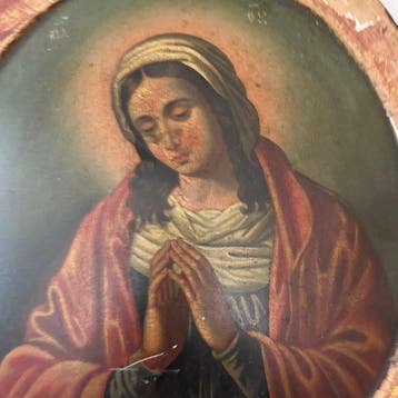 Icoon - Biddende Maria (Moeder Gods, Panagia) - Hout