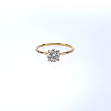 Zonder minimumprijs - Ring - 14 karaat Geel goud - 1.02ct.