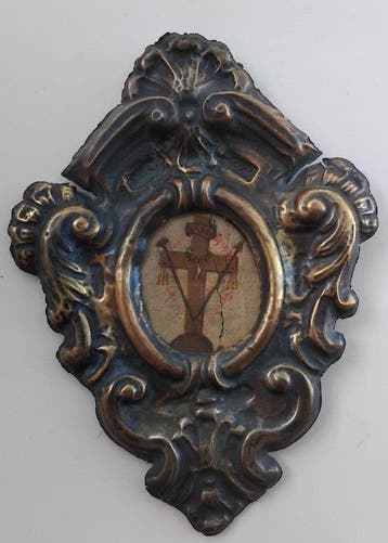 Reliekhouder - Metaal, Glas, Textiel - 1750-1800 - Doorn uit, Antiek en Kunst