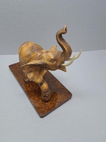 sculptuur, Scultura Elefante - 30,5 cm - Hars