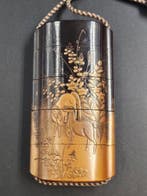Inro, période Edo - Bois, laque, or, noir - Japon - Milieu