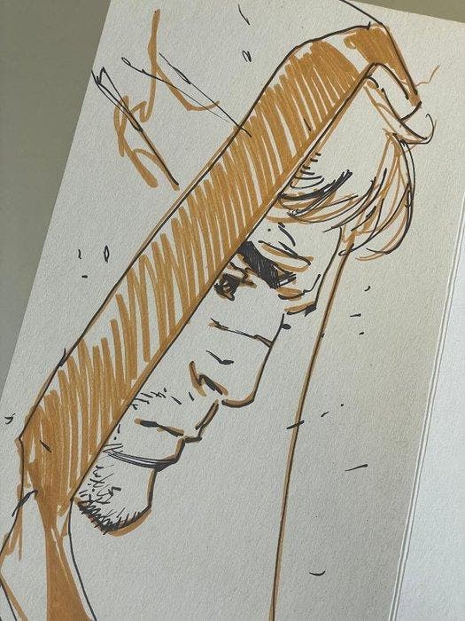 Carmine Di Giandomenico - 1 Original colour drawing - Devil, Livres, BD | Comics