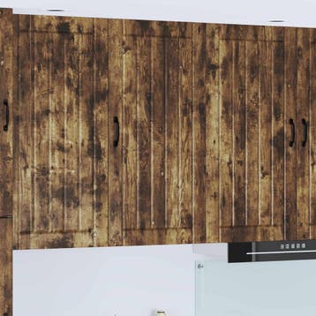 vidaXL Wandkast LUCCA Gerookt eiken 50 x 31 x 100 cm Bewerkt, Verzenden