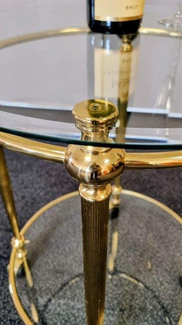 Serveerwagen - Messing - Pronkstuk, Antiek en Kunst, Curiosa en Brocante