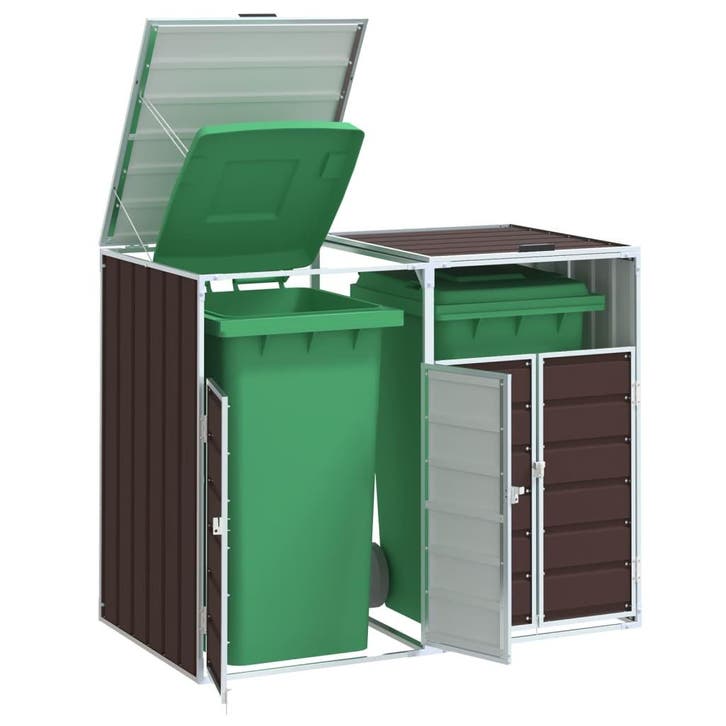 vidaXL Containerberging voor 2 containers 144x81x113 cm, Doe-het-zelf en Bouw, Containers, Verzenden