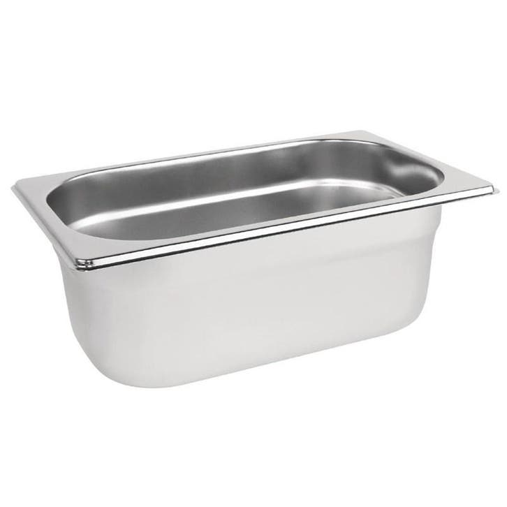 GN-Bak | RVS | 1/4 GN | Hoogte 100mm | 265x162x100(h)mm, Zakelijke goederen, Horeca | Keukenapparatuur, Nieuw in verpakking, Verzenden