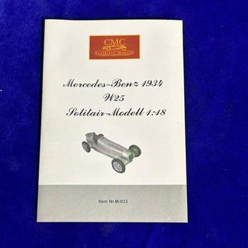 CMC 1:18 - Model raceauto - CMC 1:18 - Mercedes-Benz W25, Hobby en Vrije tijd, Nieuw