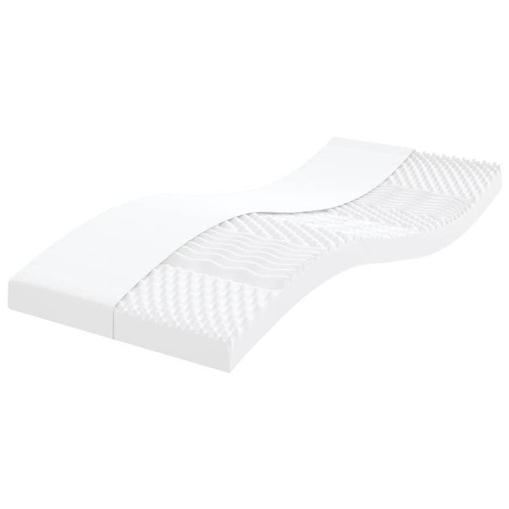 vidaXL Schuimmatras 7 zones hardheid 20 ILD 90x210 cm wit, Huis en Inrichting, Slaapkamer | Matrassen en Bedbodems, Nieuw, Verzenden