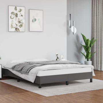 vidaXL Bedframe kunstleer grijs 140x200 cm, Verzenden, Nieuw