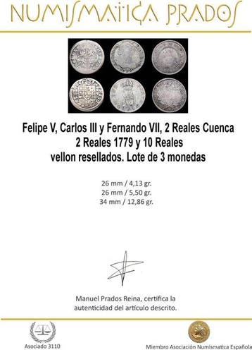 Koninkrijk Spanje. Felipe V, Carlos III y Fernando VII. 2