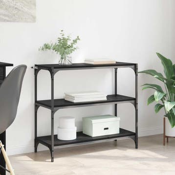 vidaXL Boekenkast Zwart Eiken 40 x 33 x 70.5 cm, Verzenden, Nieuw