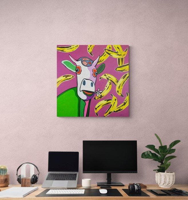 Fredi Gertsch - Baby Meets Andy, Antiek en Kunst, Kunst | Schilderijen | Modern