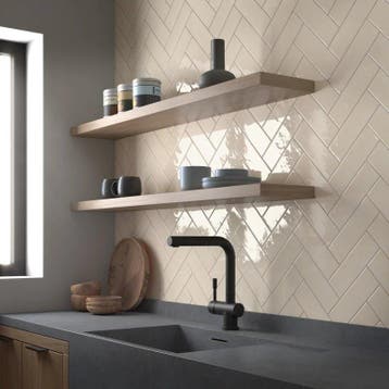 Wandtegel Equipe Cerámicas Country Ivori Beige Glans 6,5x20, Nieuw, 20 tot 40 cm, 10 m² of meer, Wandtegels