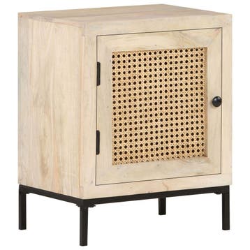 vidaXL Nachtkastje 40x30x50 cm massief mangohout en, Huis en Inrichting, Verzenden, Nieuw