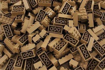 Lego Briques - Lego 3001 2x4 bricks medium dark flesh 100, Nieuw