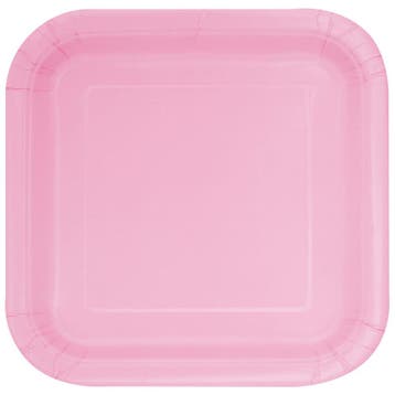 Borden Vierkant Lichtroze 23cm 14st, Verzenden