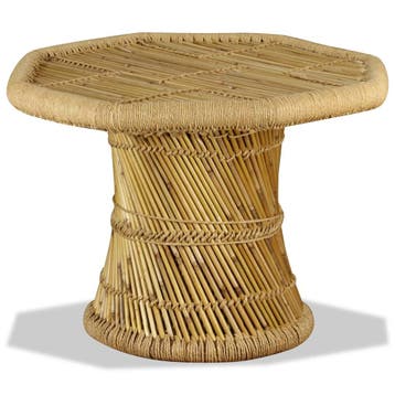 vidaXL Salontafel achthoekig 60x60x45 cm bamboe, Huis en Inrichting, Verzenden, Nieuw