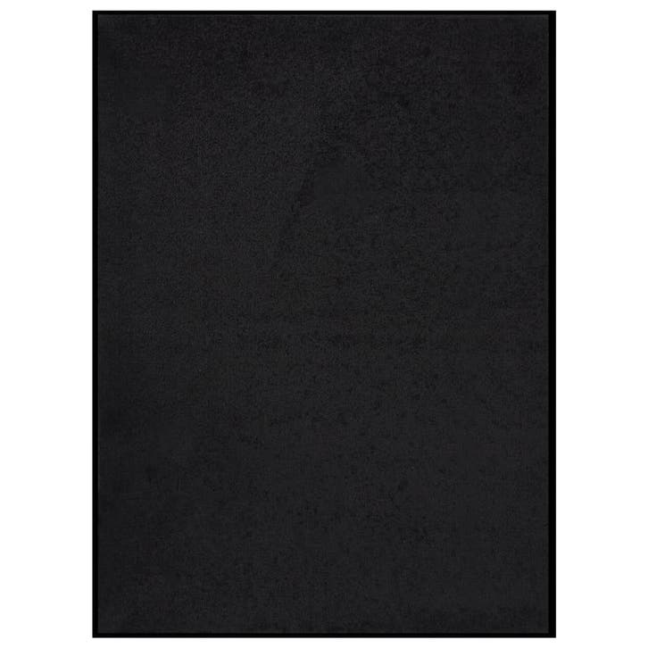 vidaXL Deurmat 60x80 cm zwart, Tuin en Terras, Deurmatten, Nieuw, Verzenden