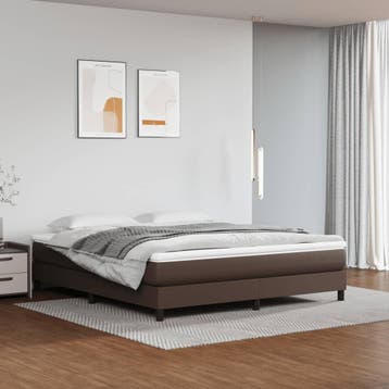 vidaXL Boxspring bed kunstleer bruin 180x200 cm, Verzenden, Nieuw