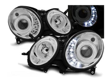 LED DRL Daylight Chrome koplampen geschikt voor Mercedes, Verzenden