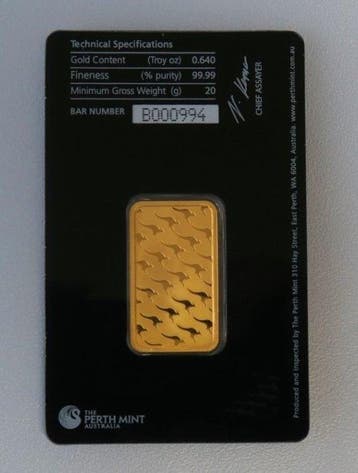 20 gram - Goud - Perth Mint, Postzegels en Munten