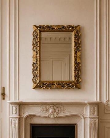 Spiegel - Hout - Frankrijk XIXe eeuw - 80x100 cm