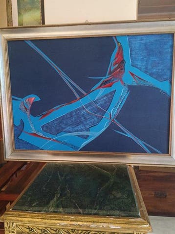 Michele Cossyro (1944) - Il lago, Antiquités & Art, Art | Peinture | Moderne