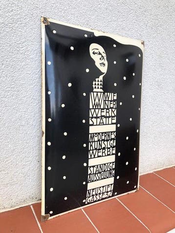 Wiener Werkstätte Art Nouveau - Reclamebord - Zeldzaam oud