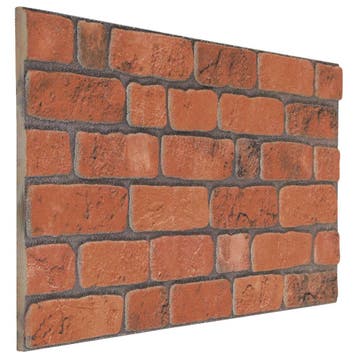 vidaXL Wandpanelen 10 st 100 x 50 cm Terracotta EPS-schuim, Verzenden