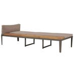 vidaXL Ligbed met kussens massief acaciahout bruin, Tuin en Terras, Verzenden, Nieuw