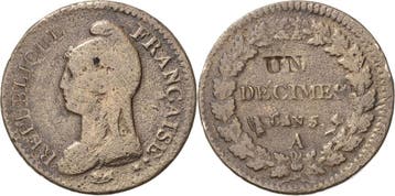 Décime An 5 (1796/97), Frankreich Erste Republik 1793-1804, Verzenden, België
