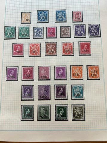 België 1946 - -10% opdrukken - Uitgifte Van Acker e.a., Timbres & Monnaies