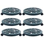 vidaXL Plantentrolleys 6 st 38 cm kunststof groen, Tuin en Terras, Bloembakken en Plantenbakken, Verzenden, Nieuw